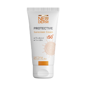 کرم ضد آفتاب بی رنگ پوست های خشک و معمولی هایلی پروتکتیو نئودرم SPF50 حجم 50 میلی لیتر