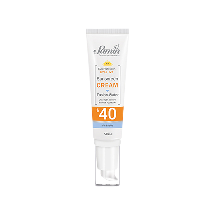کرم ضد آفتاب فیوژن واتر کودکان ثمین SPF40 حجم 50 میلی لیتر