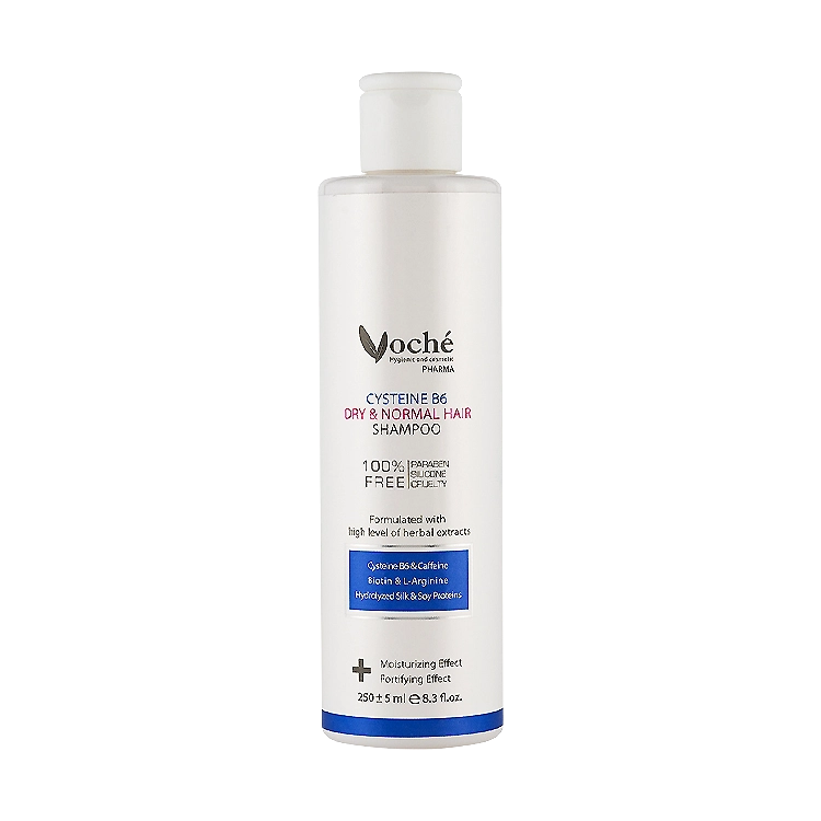 شامپو تقویت کننده موهای خشک و معمولی سیستئین و ویتامین B6 وچه حجم 250 میلی لیتر