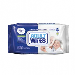 دستمال مرطوب پاک کننده پوست بزرگسالان دافی بسته 100 عددی