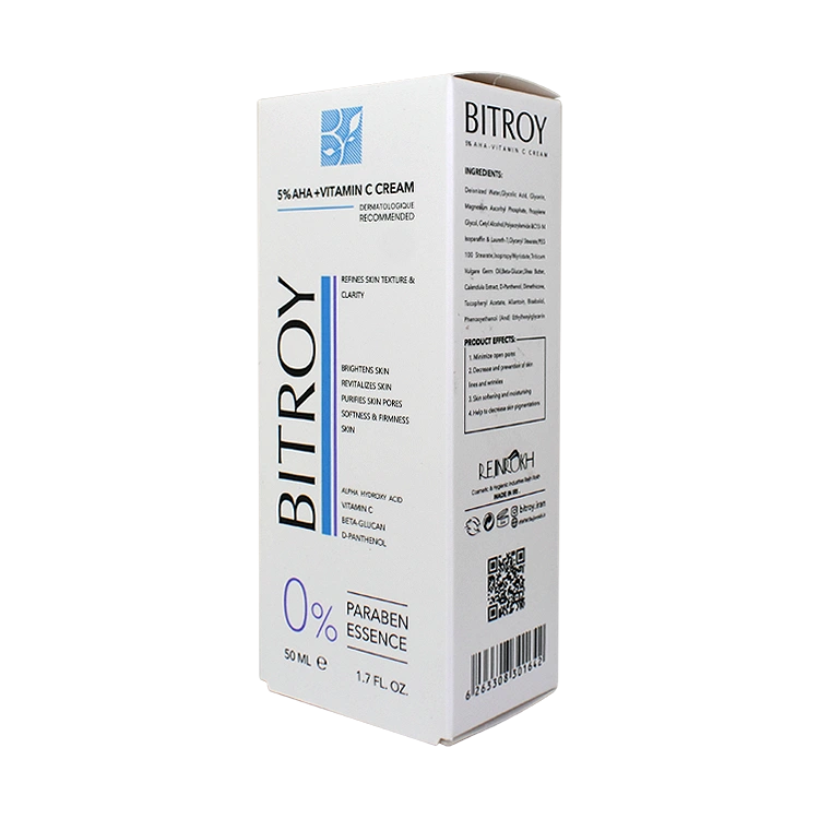 قیمت کرم آلفا هیدروکسی اسید 5 درصد و ویتامین سی بیتروی حجم 50 میلی لیتر