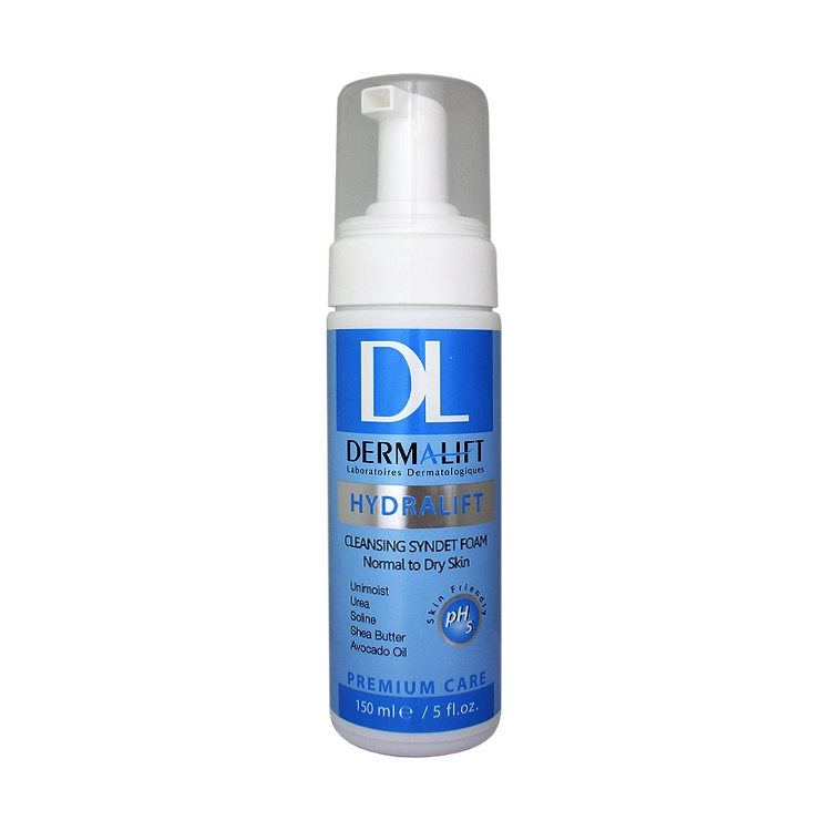 فوم شستشوی صورت پوست های خشک و معمولی هیدرالیفت درمالیفت حجم 150 میلی لیتر
