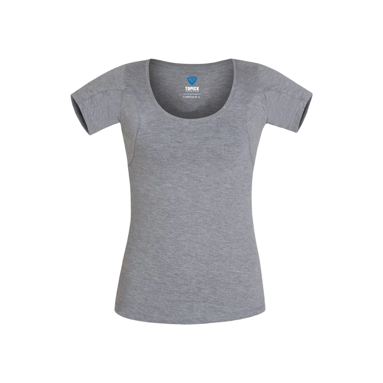 تی شرت ضد عرق زنانه تاپیک طوسی