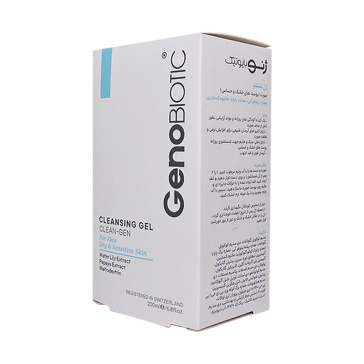 قیمت ژل شستشوی صورت پوست های خشک و حساس ژنوبایوتیک حجم 200 میلی لیتر