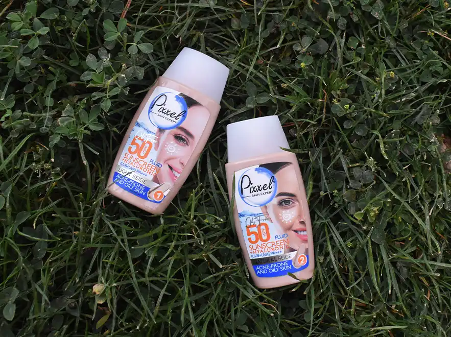نقد و بررسی کرم ضد آفتاب بژ روشن پوست های چرب و جوش دار پیکسل SPF50 حجم 50 میلی لیتر