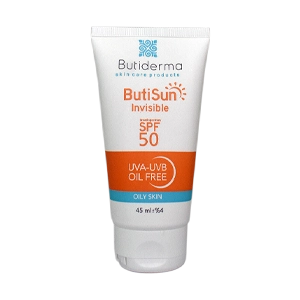 کرم ضد آفتاب بی رنگ پوست های چرب بیوتی درما SPF50 حجم 45 میلی لیتر