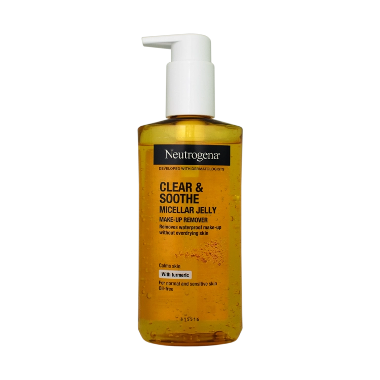 ژل میسلار پاک کننده آرایش زردچوبه نوتروژینا مدل Clear & Soothe حجم 200 میلی لیتر