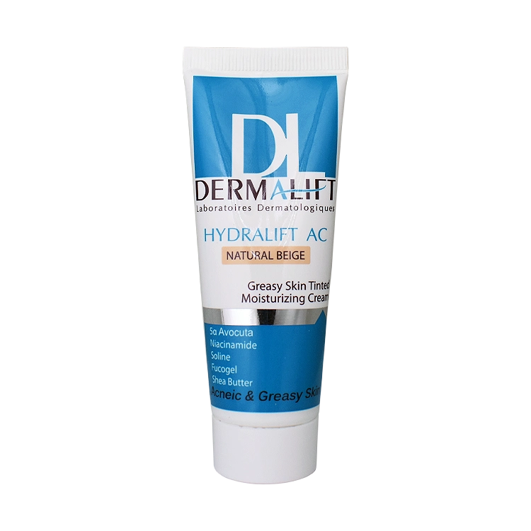 کرم مرطوب کننده بژ طبیعی پوست چرب هیدرالیفت AC درمالیفت حجم 40 میلی لیتر