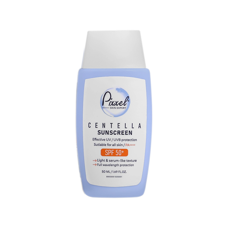 کرم ضد آفتاب بی رنگ انواع پوست سنتلا پیکسل SPF50 حجم 50 میلی لیتر