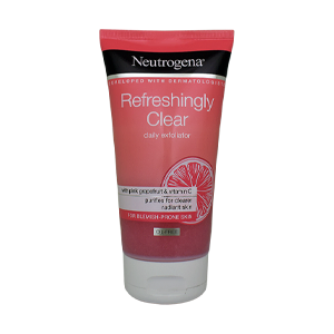 اسکراب صورت روشن کننده و شفاف کننده نوتروژینا مدل Refreshingly Clear حجم 150 میلی لیتر