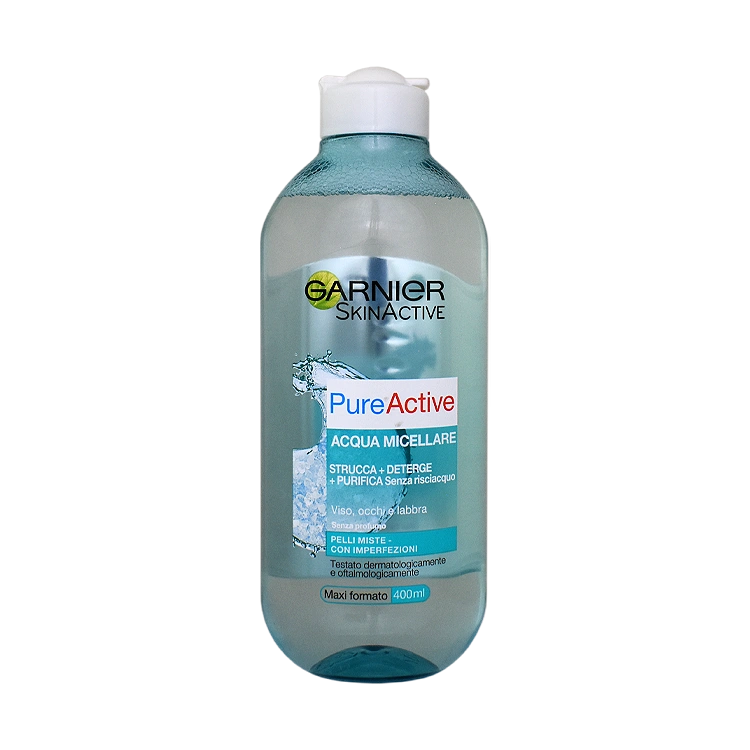 میسلار واتر پوست چرب و جوشدار پیور اکتیو گارنیه حجم 400 میلی لیتر