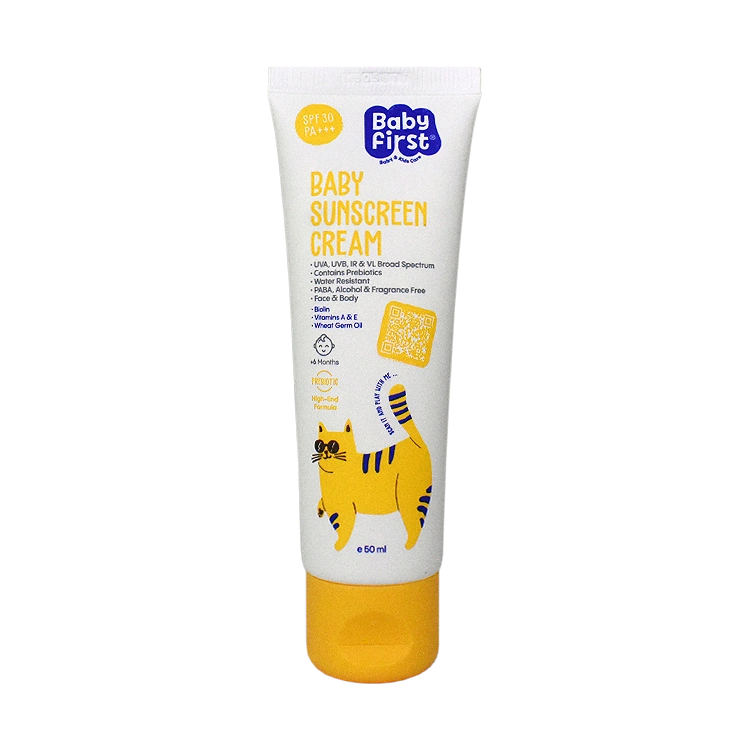کرم ضد آفتاب کودک بیبی فرست SPF30 حجم 50 میلی لیتر