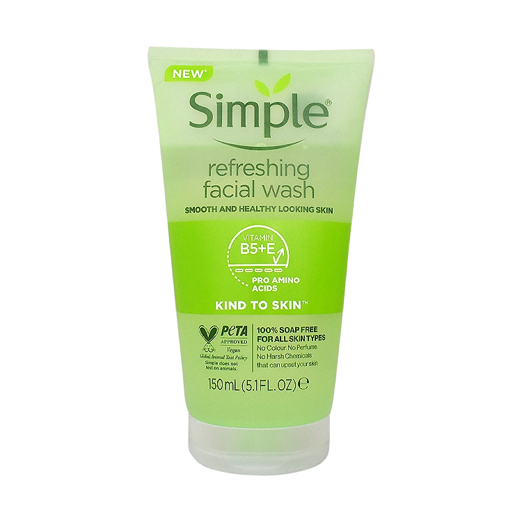 ژل شستشوی پوست حساس سیمپل مدل Refreshing حجم 150 میلی لیتر