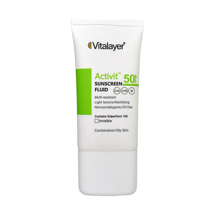 فلویید ضد آفتاب بی رنگ پوست های مختلط و چرب اکتی ویت ویتالیر حجم 50 میلی لیتر