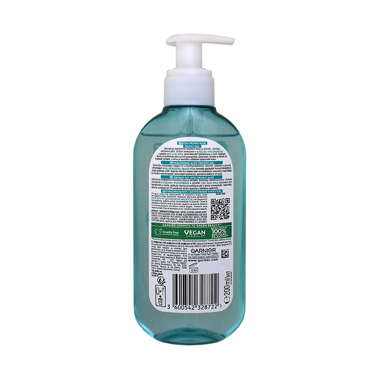 خرید ژل شستشوی آبرسان هیالورونیک اسید و آلوئه ورا گارنیه حجم 200 میلی لیتر