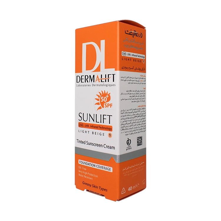 قیمت کرم ضد آفتاب بژ روشن پوست چرب سانلیفت درمالیفت SPF50 حجم 40 میلی لیتر