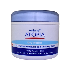 کرم مرطوب کننده و نرم کننده قوی کاسه ای پوست های خشک و خیلی خشک درای ریلیف آردن آتوپیا وزن 150 گرم