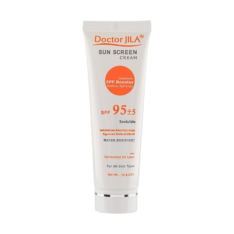 کرم ضد آفتاب بی رنگ انواع پوست دکتر ژیلا SPF95 حجم 50 میلی لیتر