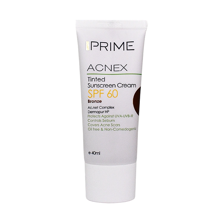 کرم ضد آفتاب رنگی برنز پوست چرب پرایم SPF60 حجم 40 میلی لیتر
