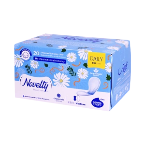 پد بهداشتی روزانه پنبه ای ناولتی مدل Daily سایز متوسط بسته 20 عددی