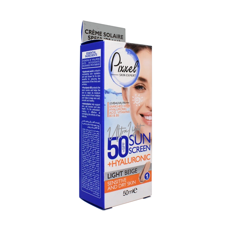 قیمت کرم ضد آفتاب بژ روشن پوست های خشک و حساس پیکسل SPF50 حجم 50 میلی لیتر