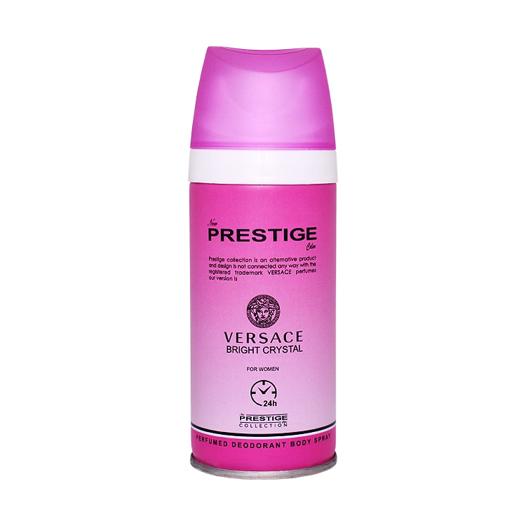 اسپری بدن زنانه پرستیژ مدل Versace Bright Crystal حجم 150 میلی لیتر