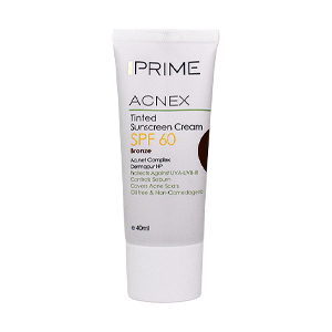 کرم ضد آفتاب رنگی برنز پوست چرب پرایم SPF60 حجم 40 میلی لیتر