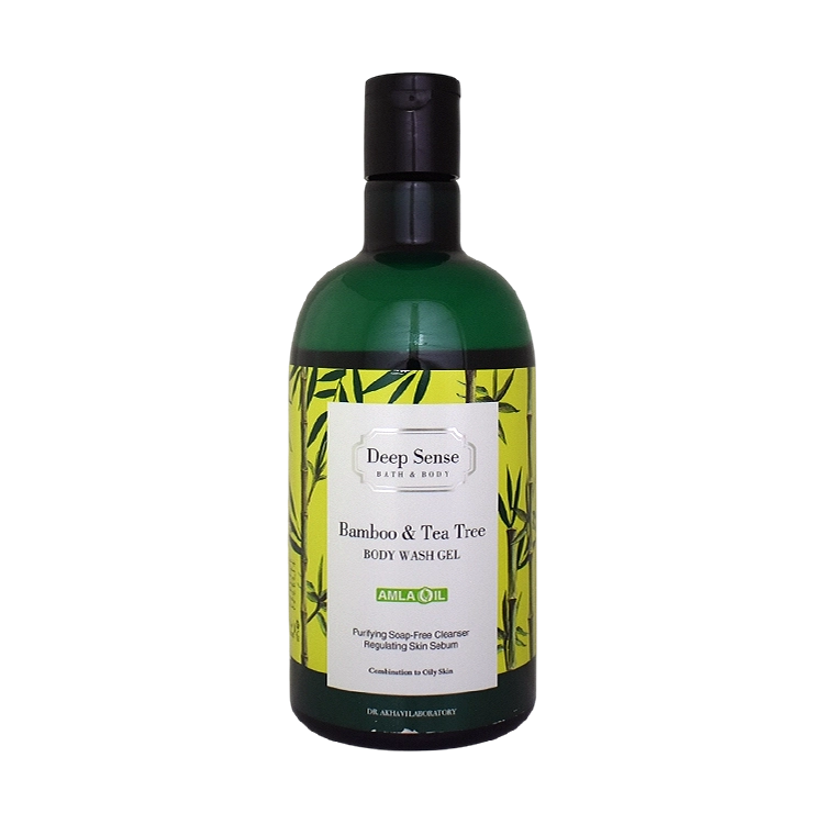 شامپو بدن پوست چرب درخت چای و بامبو دیپ سنس حجم 400 میلی لیتر