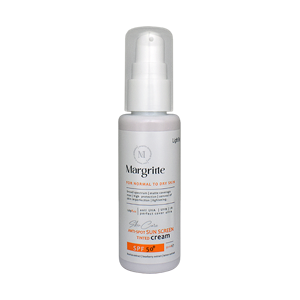 کرم ضد آفتاب روشن کننده بژ روشن پوست های خشک و معمولی مارگریت SPF50 حجم 50 میلی لیتر