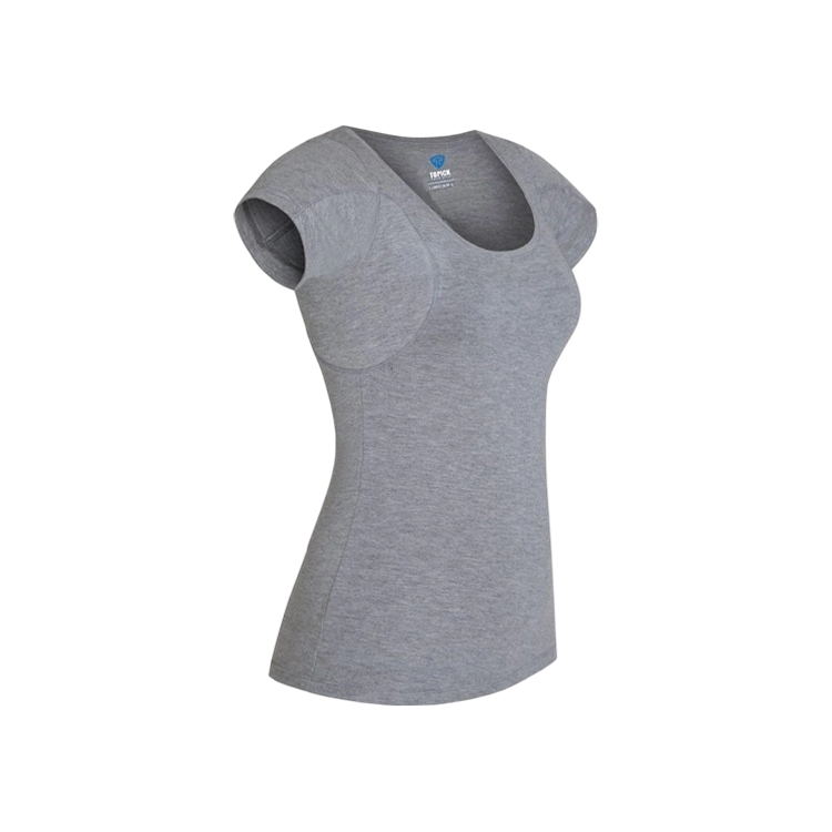 خرید تی شرت ضد عرق زنانه تاپیک طوسی