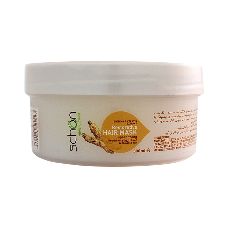 ماسک مو کاسه ای ترمیم کننده کراتین و عصاره جینسینگ شون حجم 300 میلی لیتر