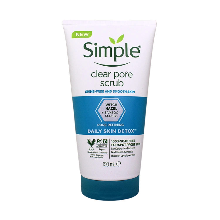 ژل اسکراب سیمپل مدل Clear Pore حجم 150 میلی لیتر