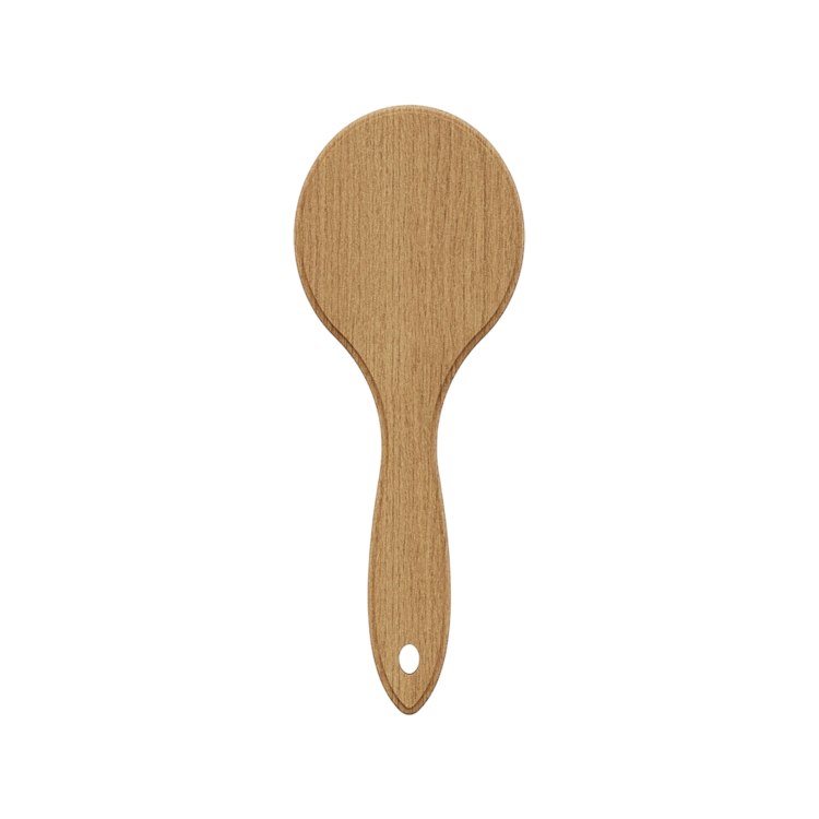 خرید برس مو چوبی بامبو گرد نارس