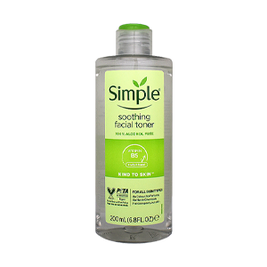 تونر پاک کننده پوست سیمپل مدل Soothing حجم 200 میلی لیتر