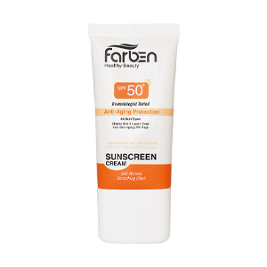 کرم ضد آفتاب ضد چروک رنگی روشن فاربن SPF50 حجم 50 میلی لیتر