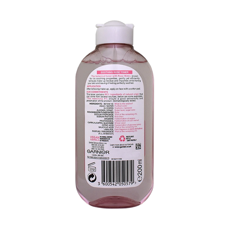 خرید تونر پوست های خشک و حساس گل رز گارنیه حجم 200 میلی لیتر