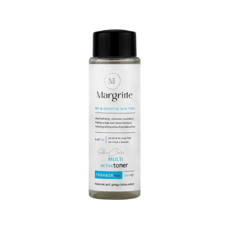 تونر مولتی اکتیو پوست‌های خشک و حساس مارگریت حجم 200 میلی لیتر