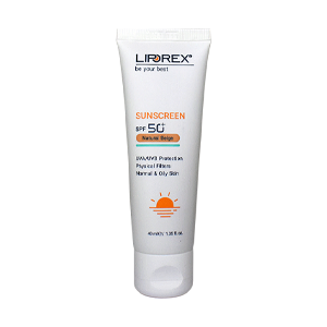 کرم ضد آفتاب بژ طبیعی پوست های معمولی تا چرب لیپورکس SPF50 حجم 40 میلی لیتر