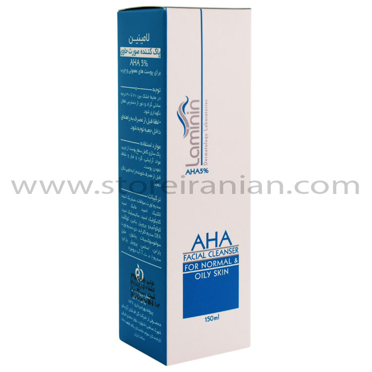ژل شستشوی صورت AHA 5% لامینین مناسب برای پوست های چرب و معمولی