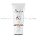 کرم ضد آفتاب بی رنگ پوست معمولی تا چرب مدیسان SPF50